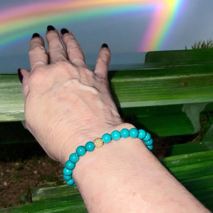 Turquoise and Gold Bracelet