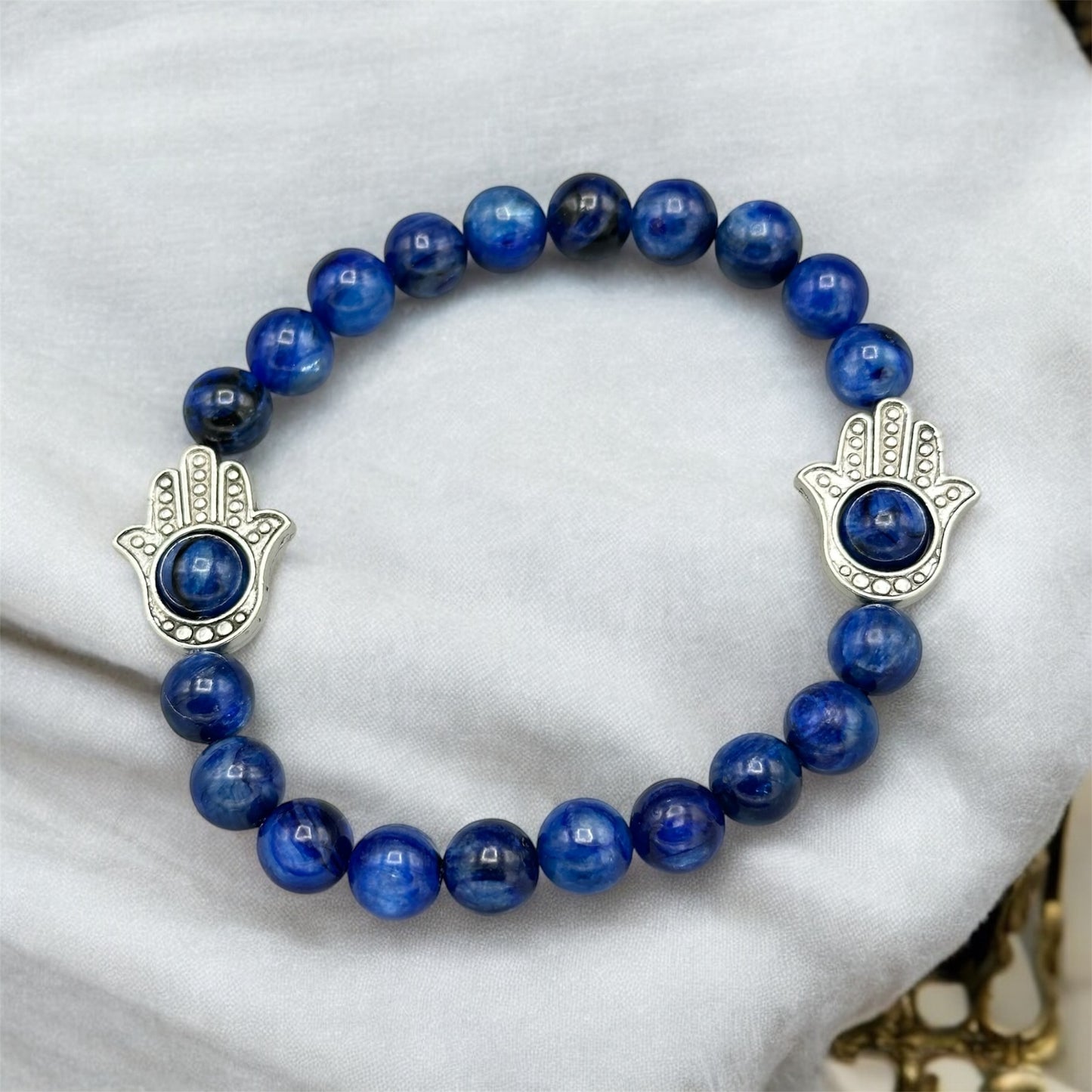 Kyanite Hamsa Bracelet
