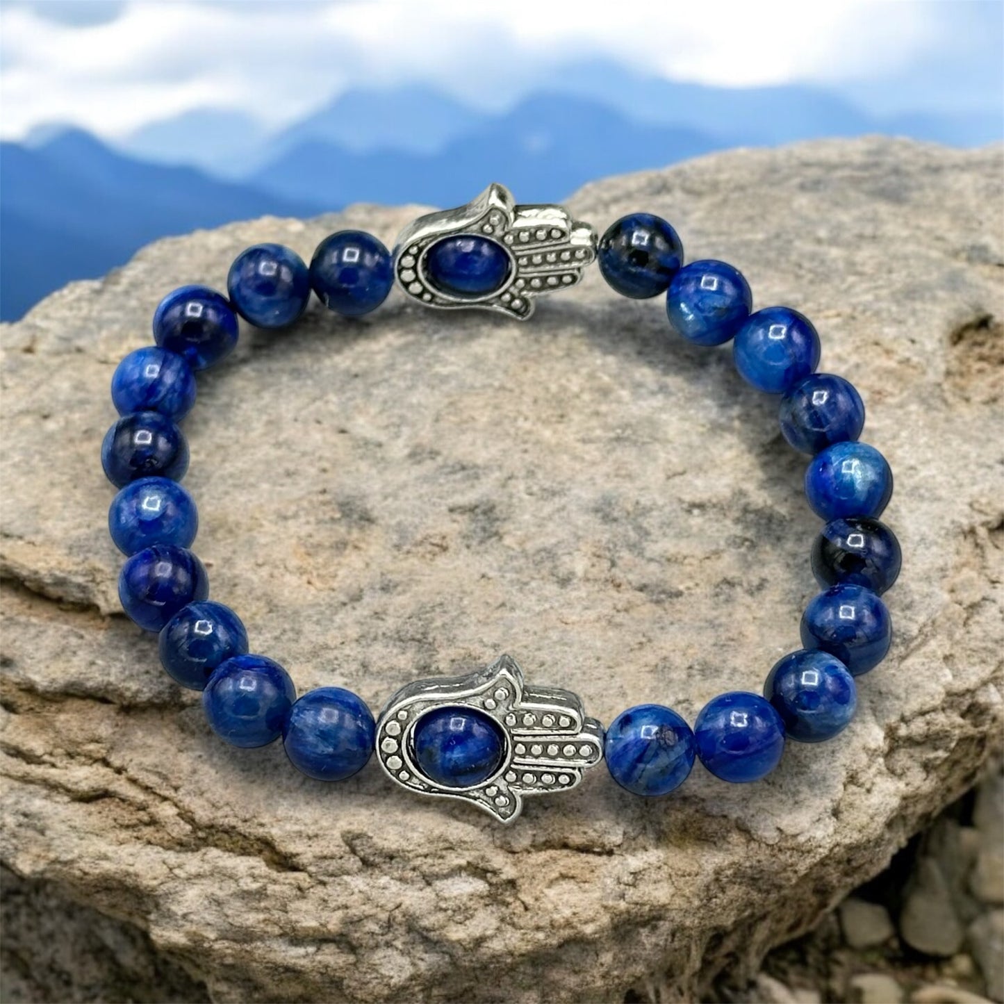 Kyanite Hamsa Bracelet