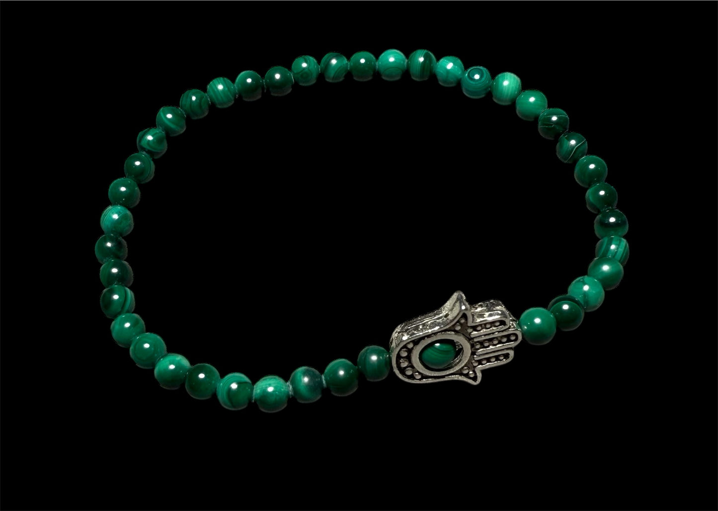 Malachite Hamsa Bracelet