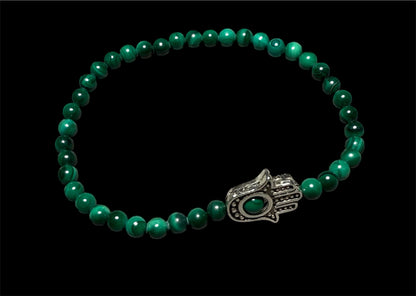 Malachite Hamsa Bracelet