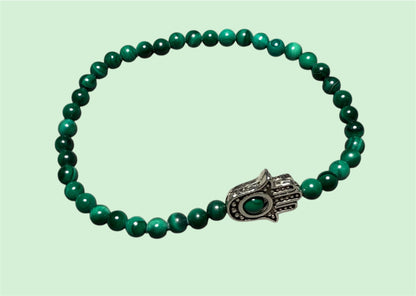 Malachite Hamsa Bracelet