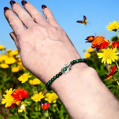 Malachite Hamsa Bracelet