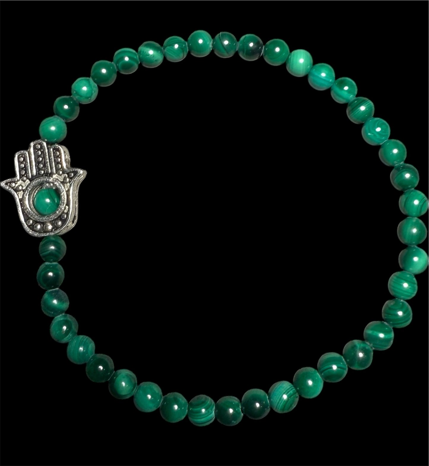 Malachite Hamsa Bracelet