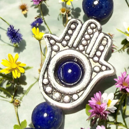 Lapis Lazuli Hamsa Bracelet