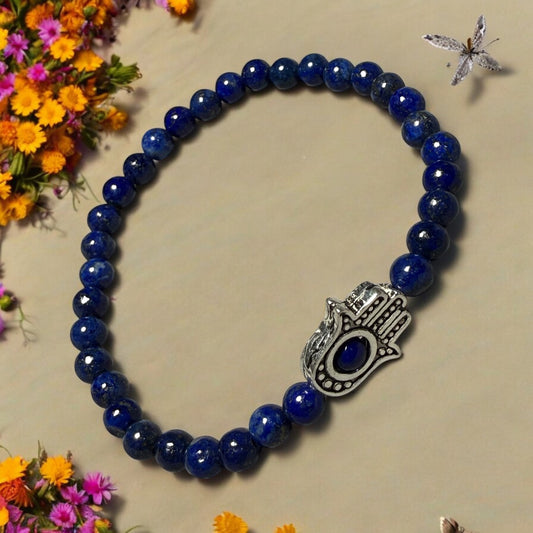 Lapis Lazuli Hamsa Bracelet