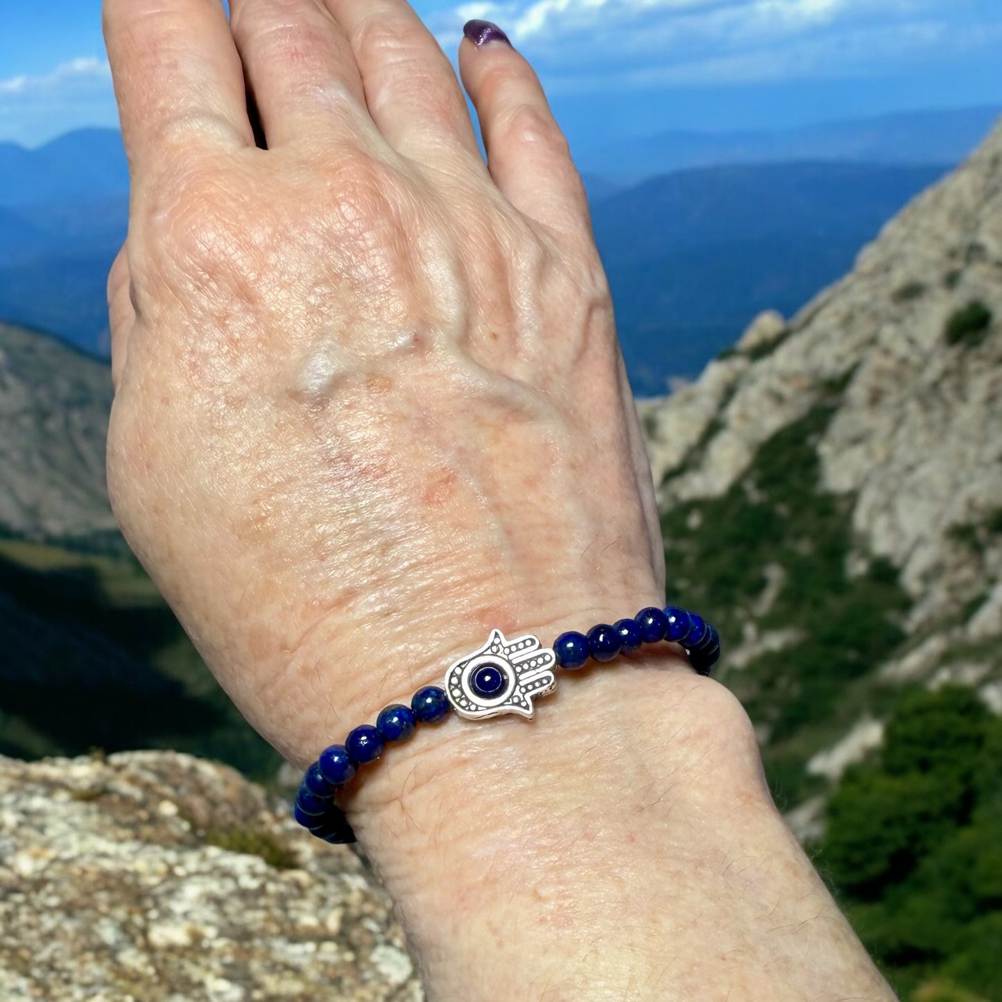 Lapis Lazuli Hamsa Bracelet