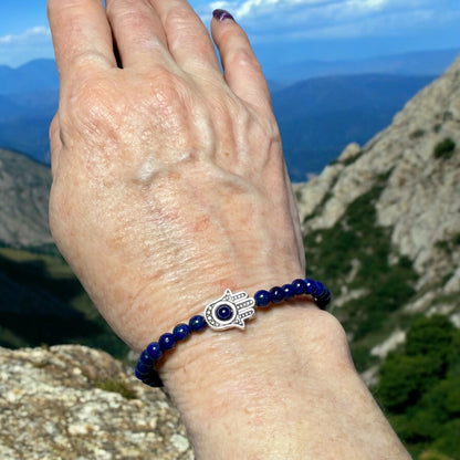 Lapis Lazuli Hamsa Bracelet