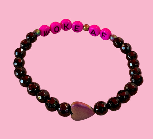 Woke AF Beaded Gemstone Bracelet