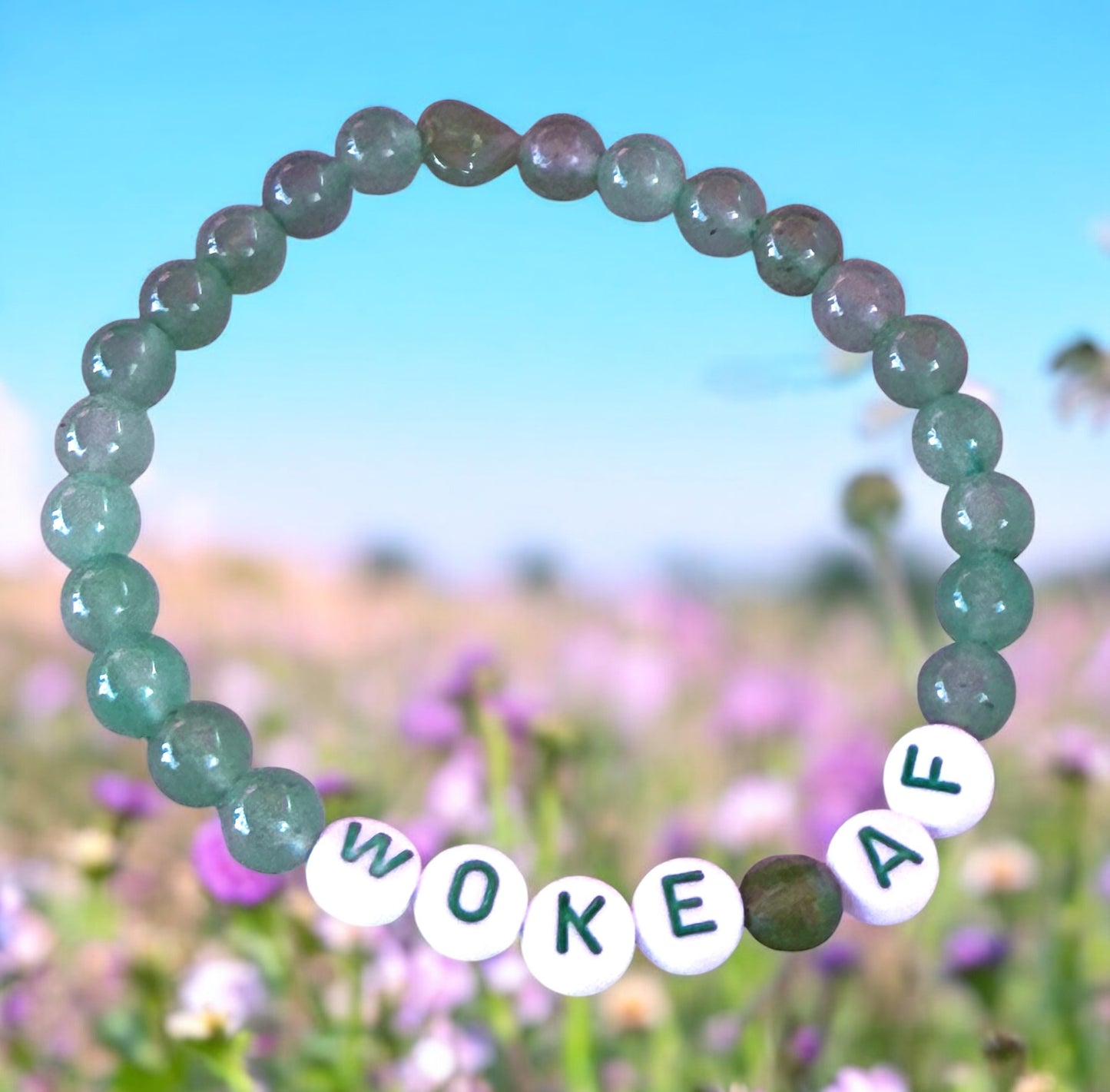 Woke AF Beaded Gemstone Bracelet