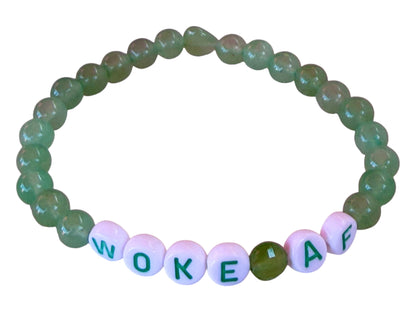 Woke AF Beaded Gemstone Bracelet