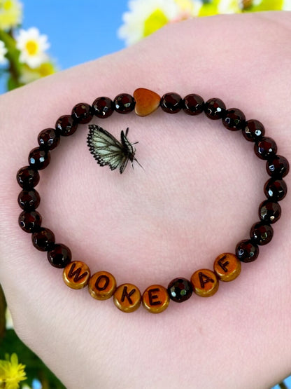 Woke AF Beaded Gemstone Bracelet