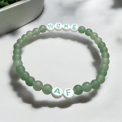 Woke AF Beaded Gemstone Bracelet
