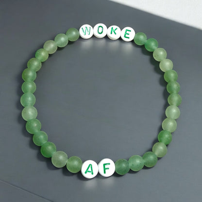 Woke AF Beaded Gemstone Bracelet