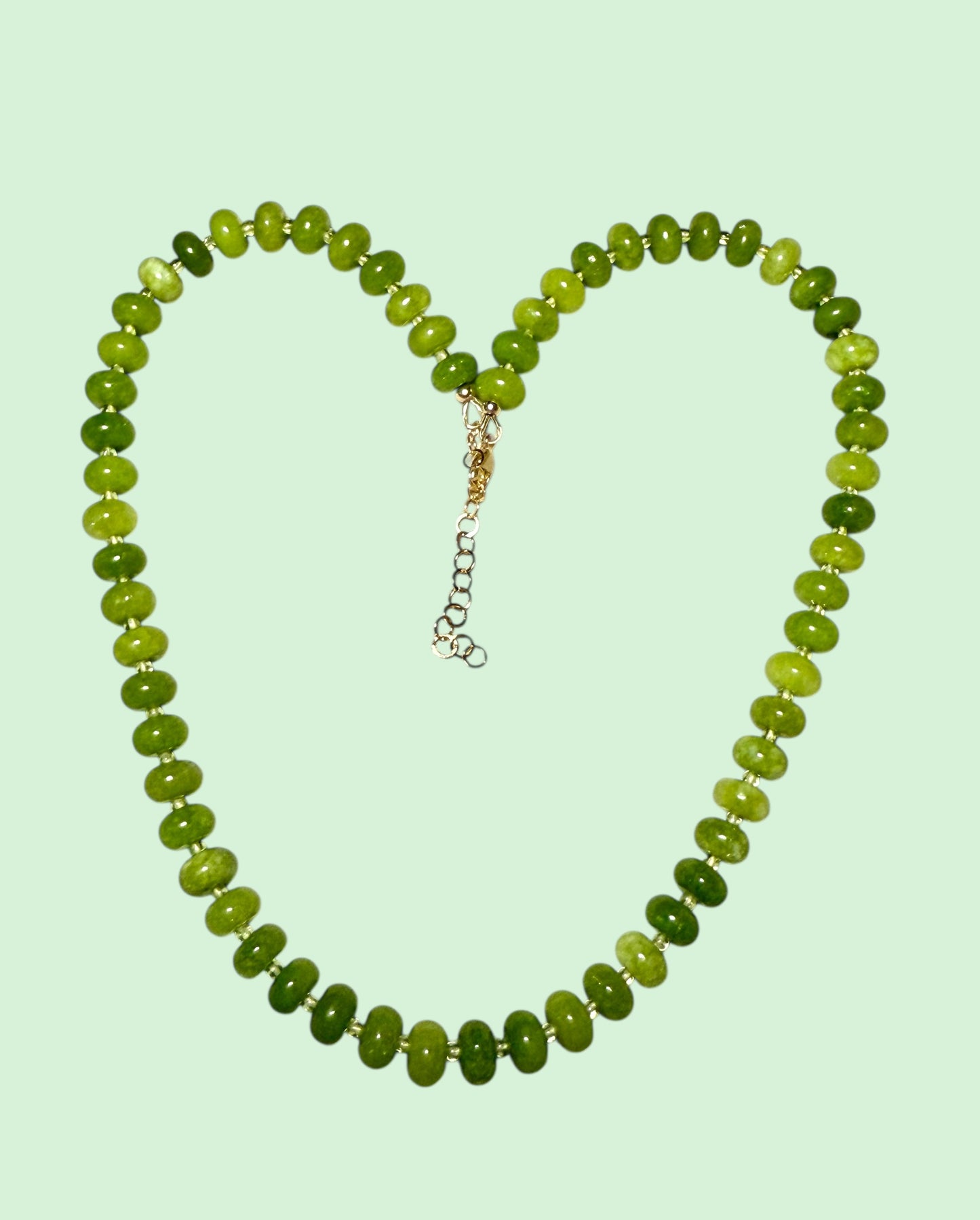 Peridot and Jade Necklace