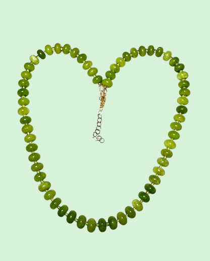 Peridot and Jade Necklace