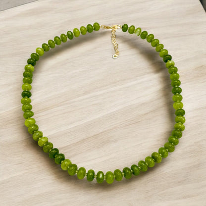Peridot and Jade Necklace