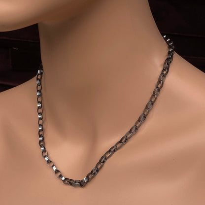 Oxidized Sterling Silver Heavy Chain