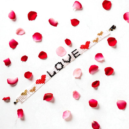 Glass Beaded Love bracelet
