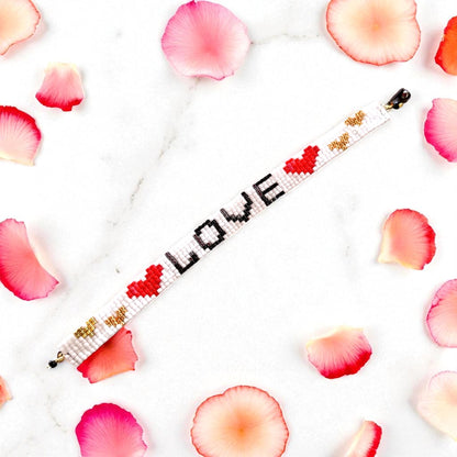 Glass Beaded Love bracelet