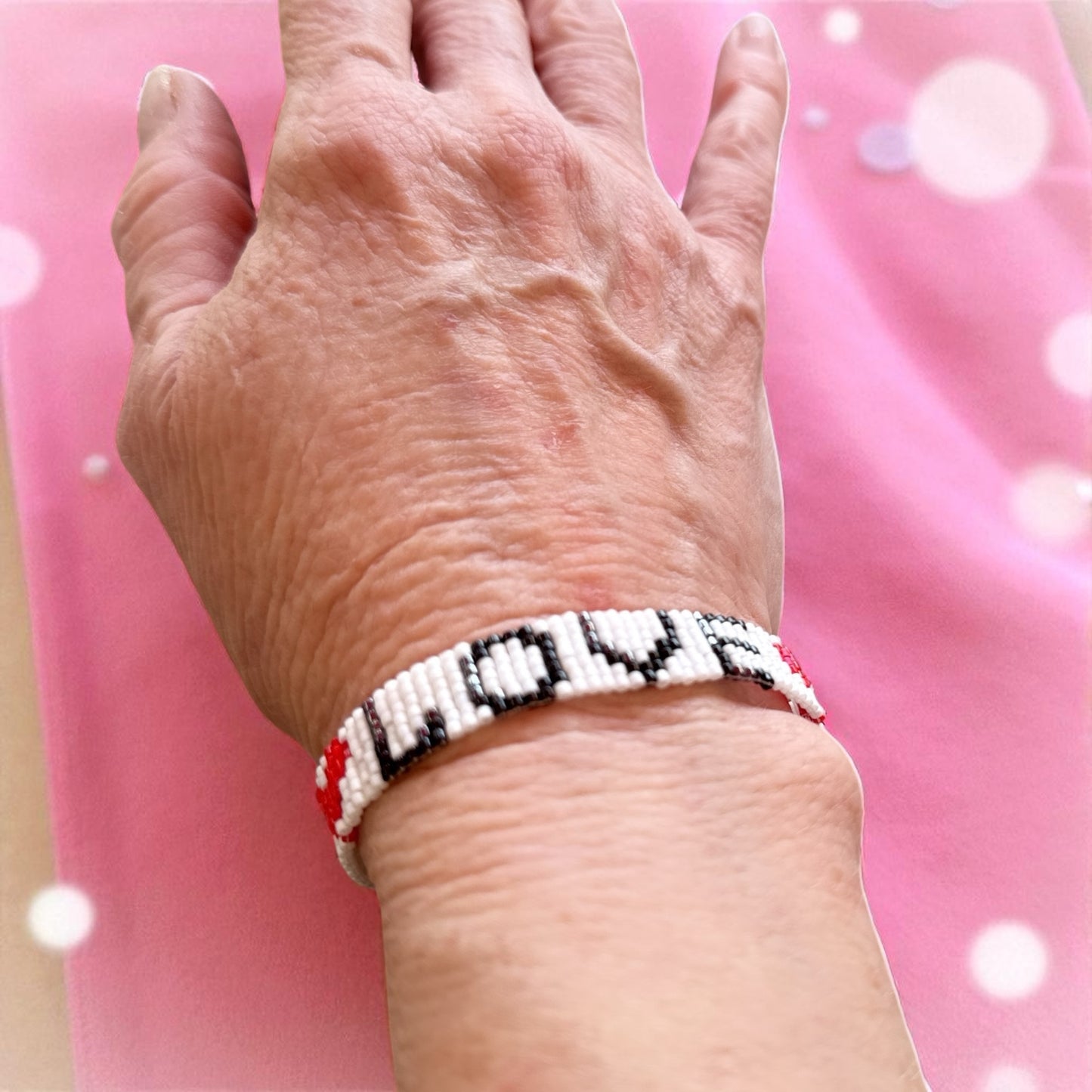 Glass Beaded Love bracelet