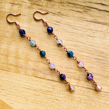 Rainbow Agate Dangle Earrings