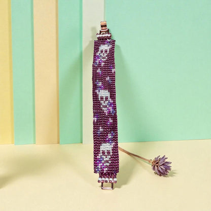 Sugar Skull Beaded Bracelet