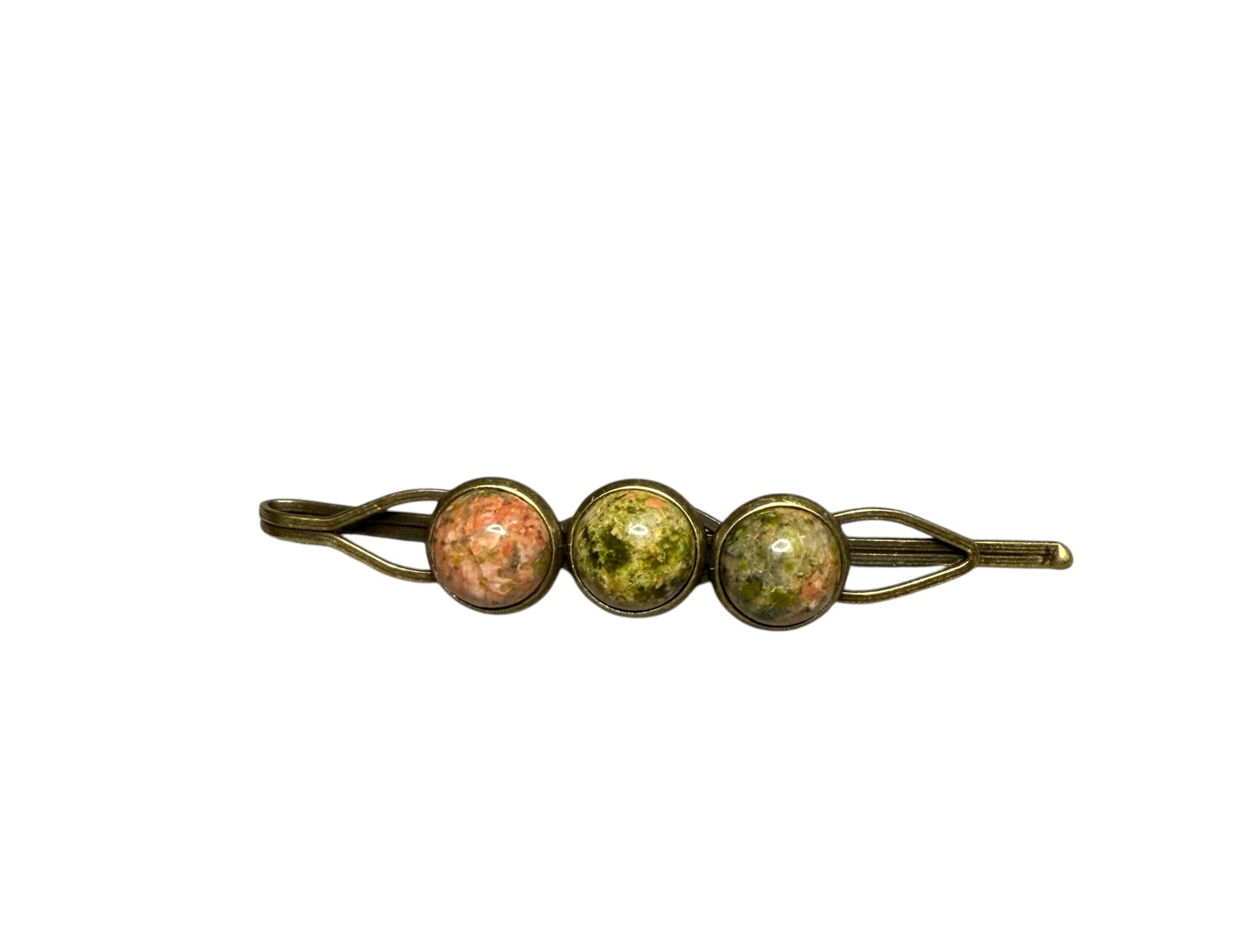 Brass and Gemstone Hair Pins