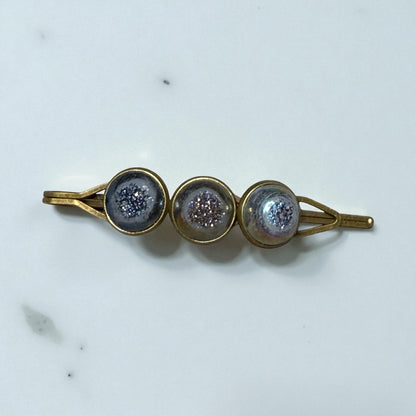 Brass and Gemstone Hair Pins
