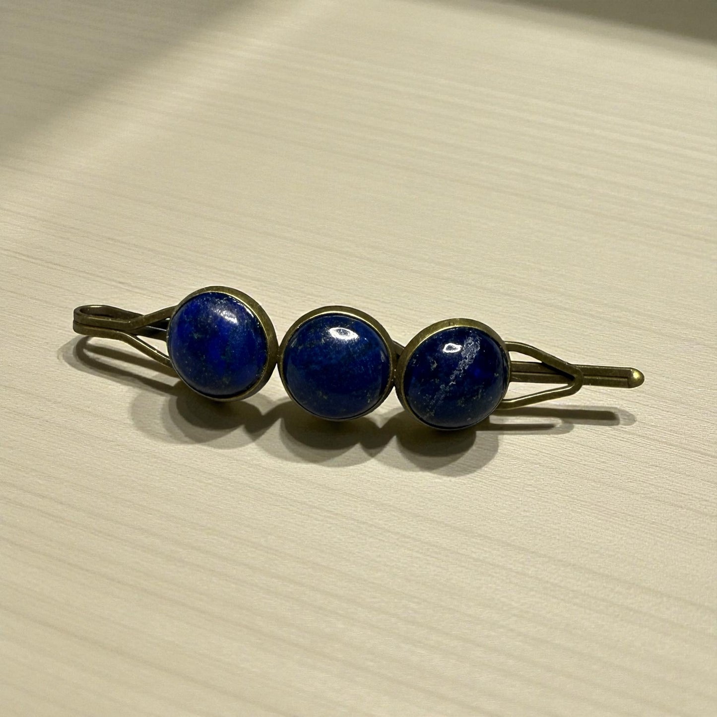 Brass and Gemstone Hair Pins