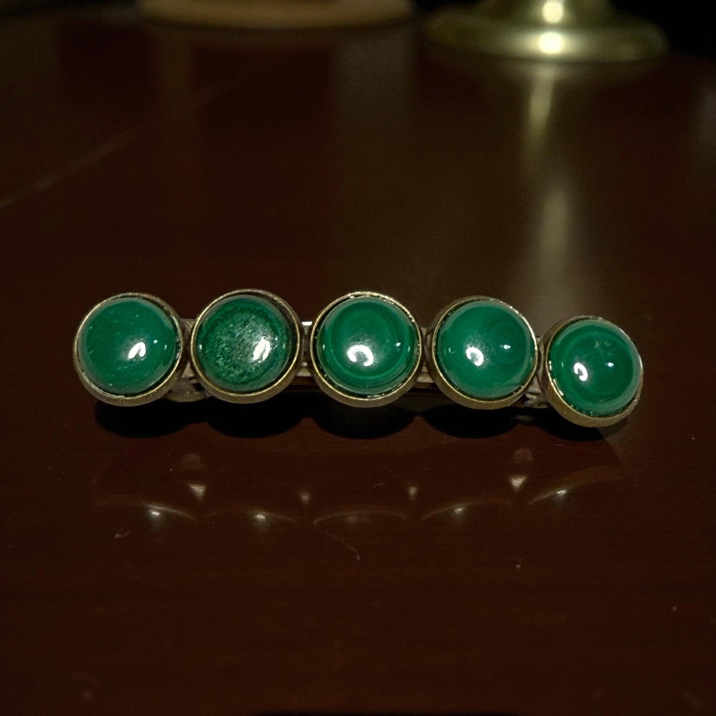 Gemstone French Hair Barrette