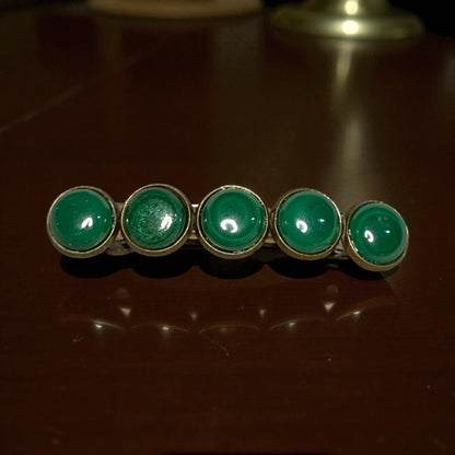 Gemstone French Hair Barrette