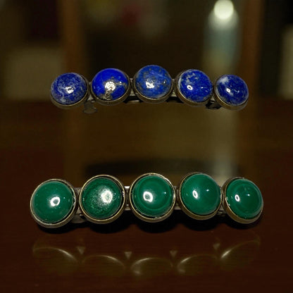 Gemstone French Hair Barrette