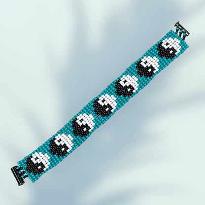 Yin Yang Seed Bead Bracelet