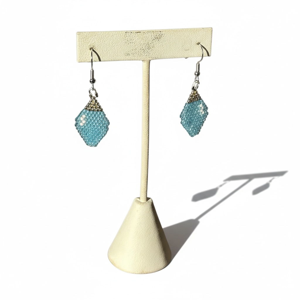 Blue Christmas Lights Earrings