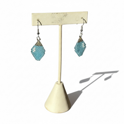 Blue Christmas Lights Earrings