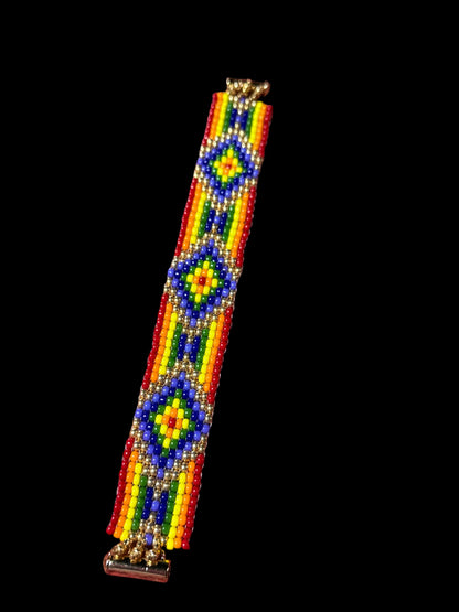 Rainbow Pride Seed Bead Bracelet