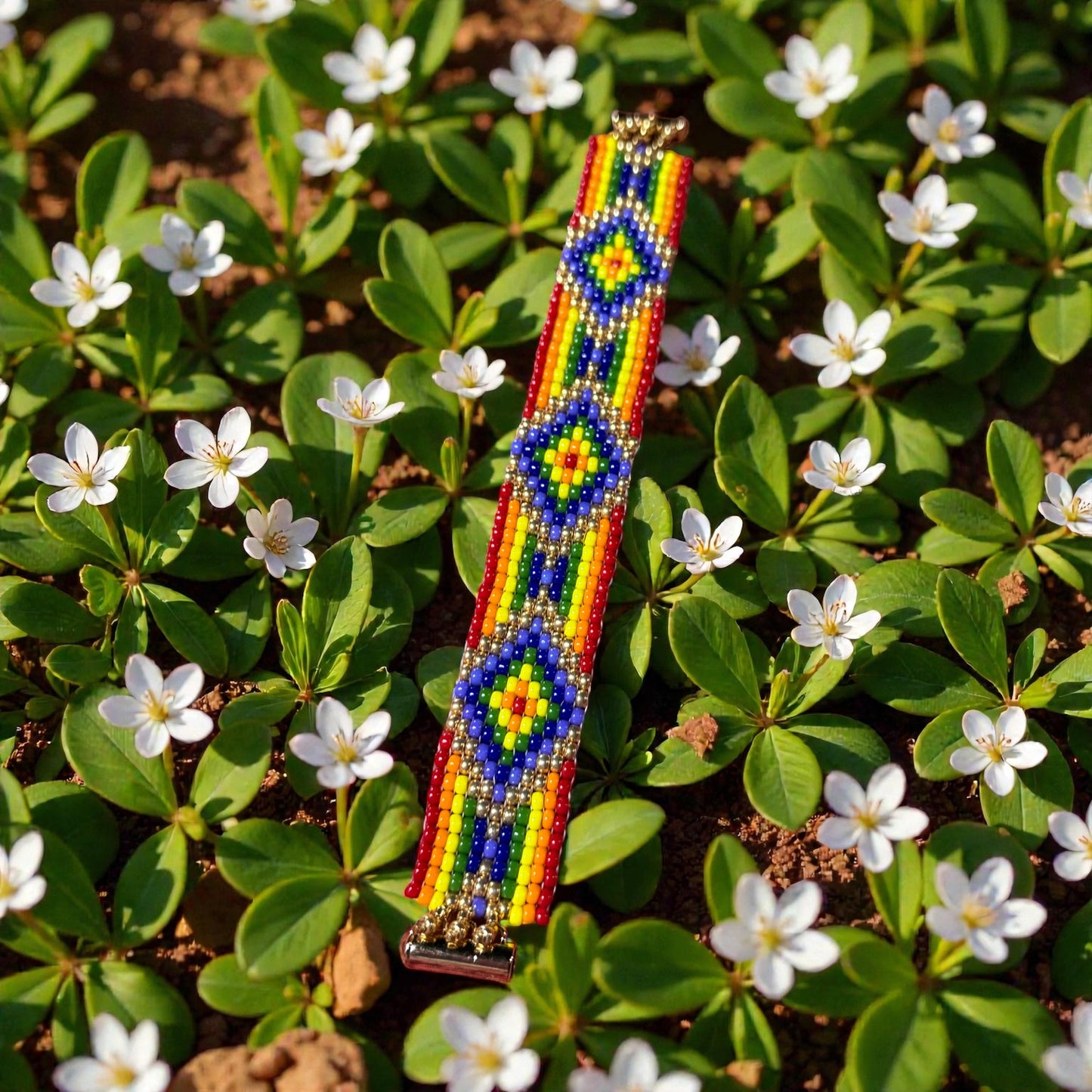 Rainbow Pride Seed Bead Bracelet