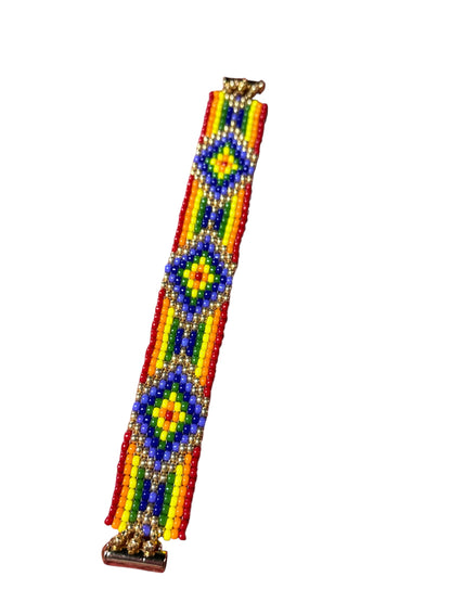 Rainbow Pride Seed Bead Bracelet