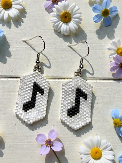 Music note earrings