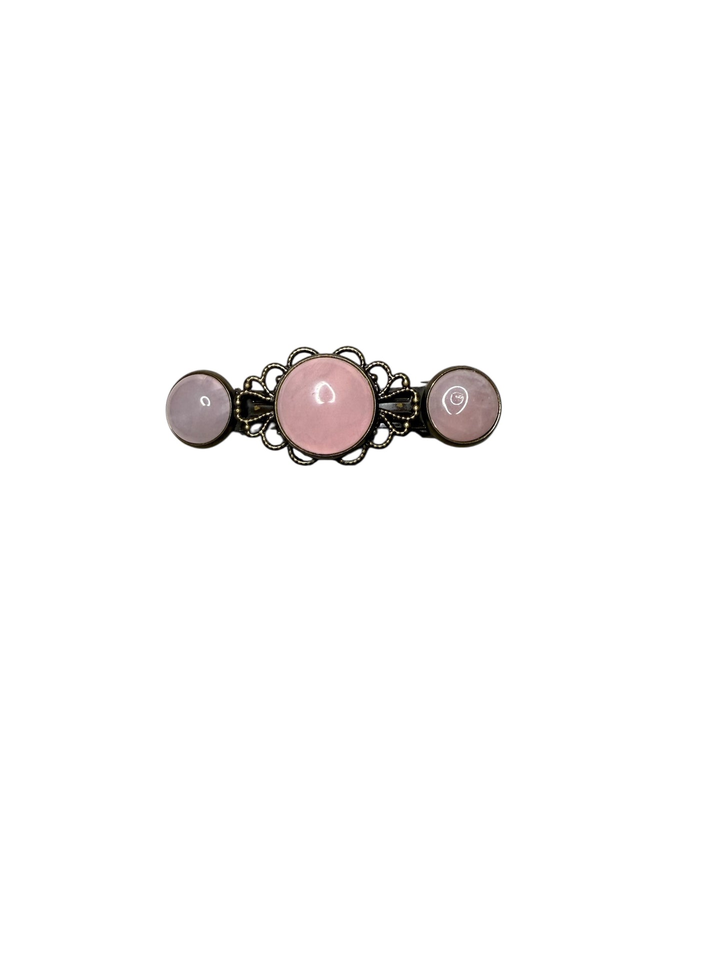 Rose Quartz French Barrette