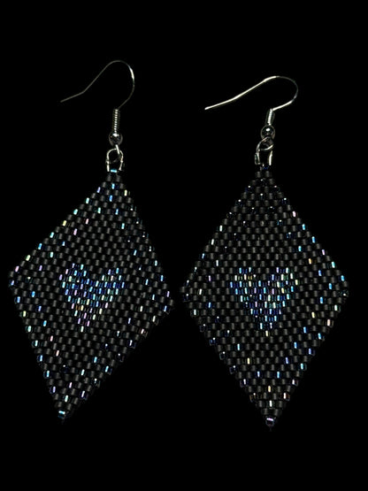 Heart Seed Bead earrings