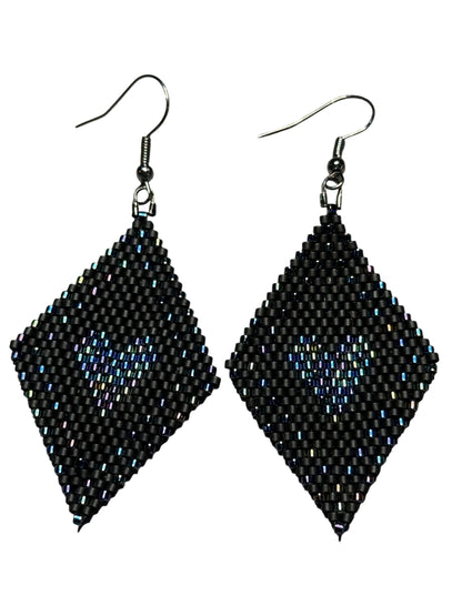 Heart Seed Bead earrings