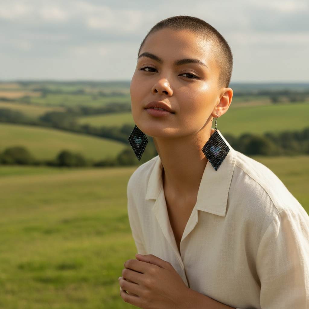 Heart Seed Bead earrings