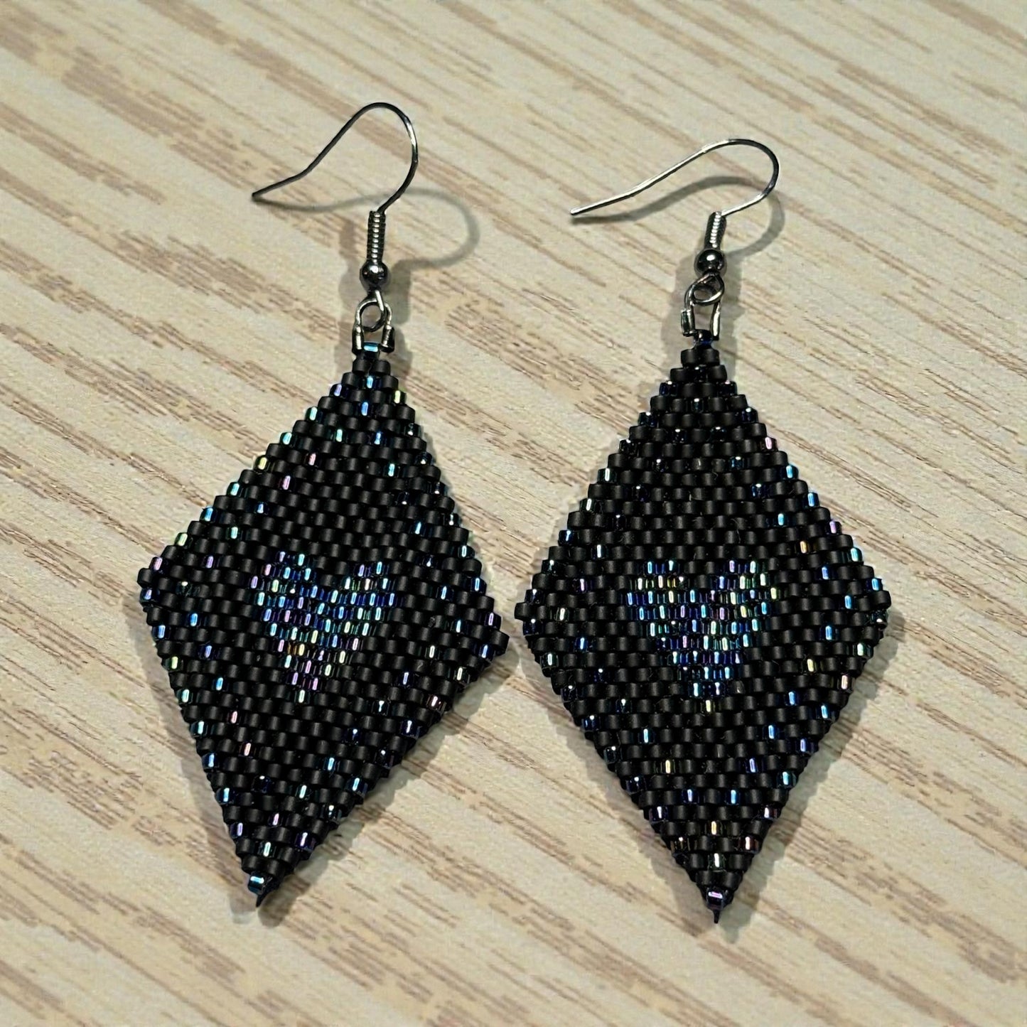 Heart Seed Bead earrings