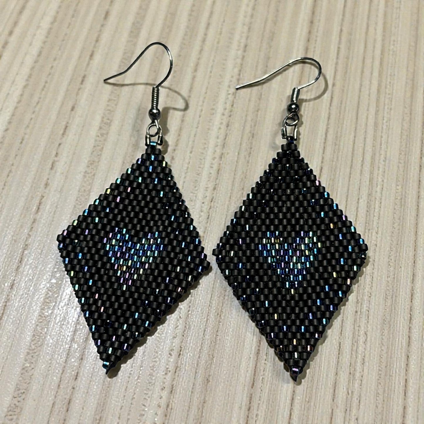 Heart Seed Bead earrings