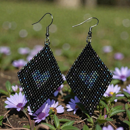Heart Seed Bead earrings