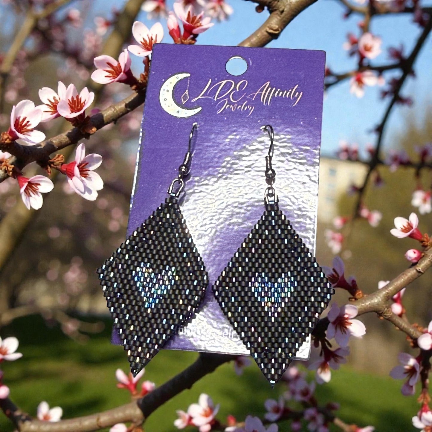 Heart Seed Bead earrings