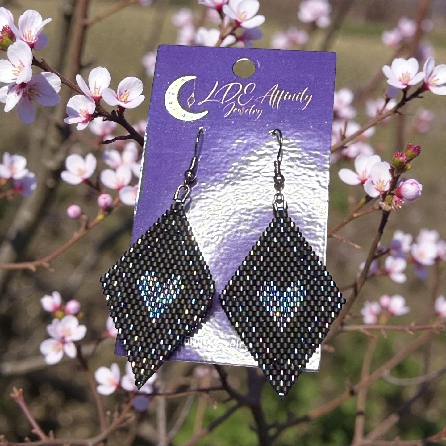 Heart Seed Bead earrings