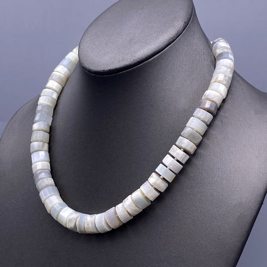 Moonstone Gemstone necklace with sterling silver findings.